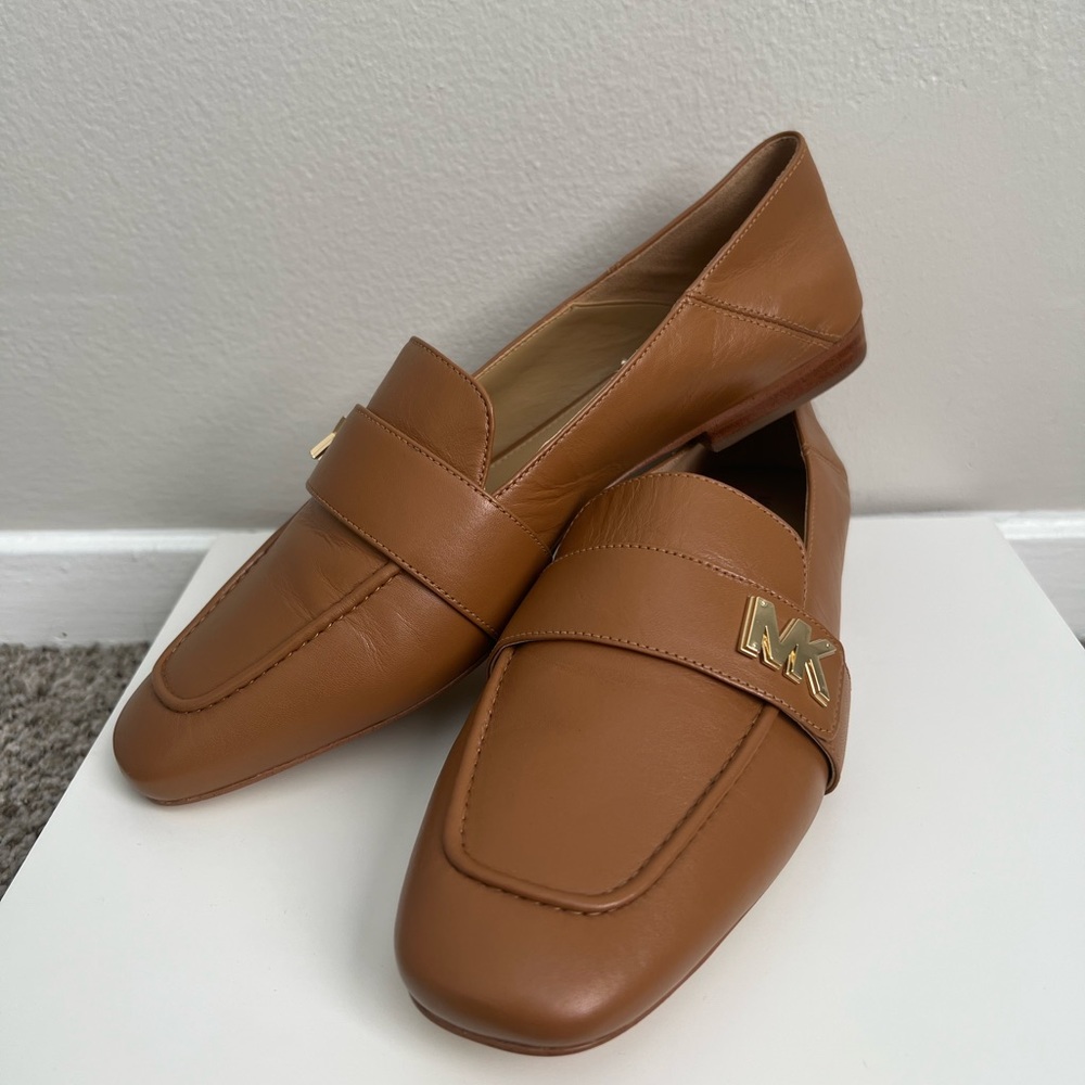 Michael Kors Sidney Tan Leather Loafers